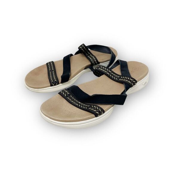 Skechers Black Open Toe Sling Back Sandals Women’s Size 11 - Picture 2 of 10